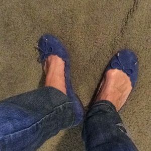 Suede ballet flats